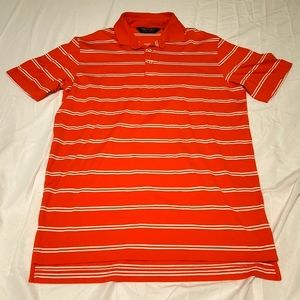 Mens Size Medium Polo Golf Ralph Lauren Orange striped polo